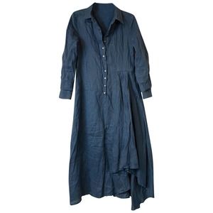 MKRM BLUE LINEN MAXI DRESS M